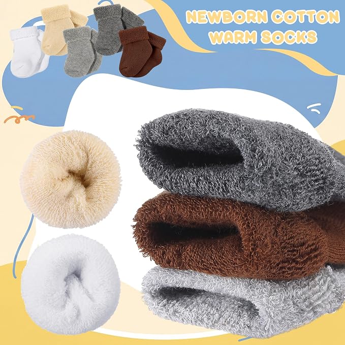 Twistover 10 Pairs Preemie Cotton Turn Cuff Socks - Image 4
