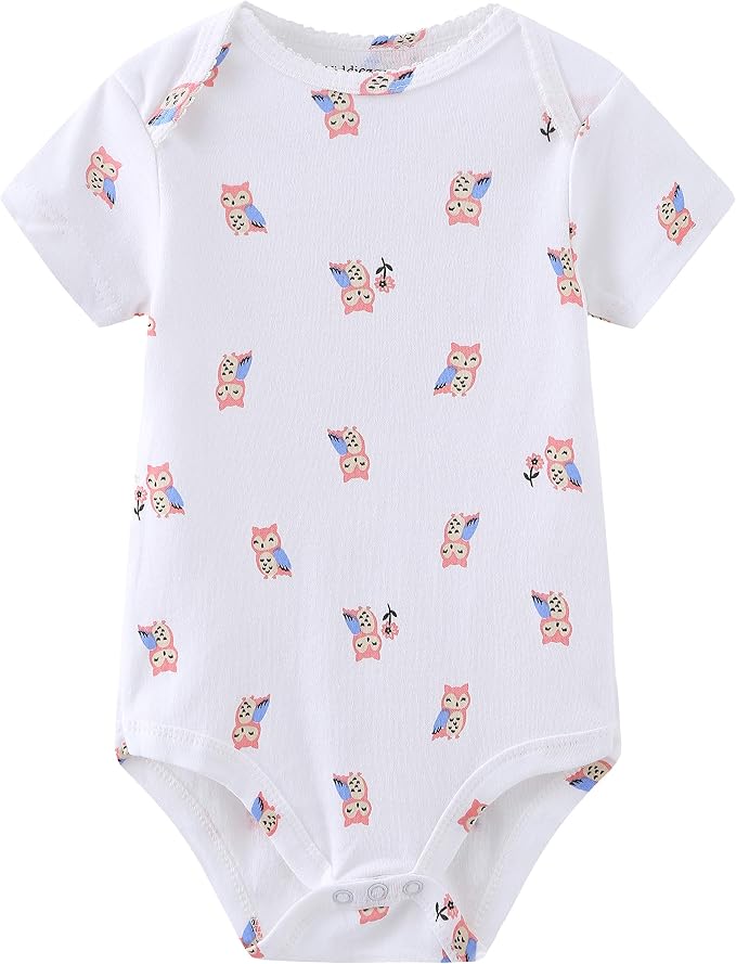 Kiddiezoom Newborn Baby Unisex Cotton One-Piece Bodysuits Baby Gift 5-Pack Baby - Image 2
