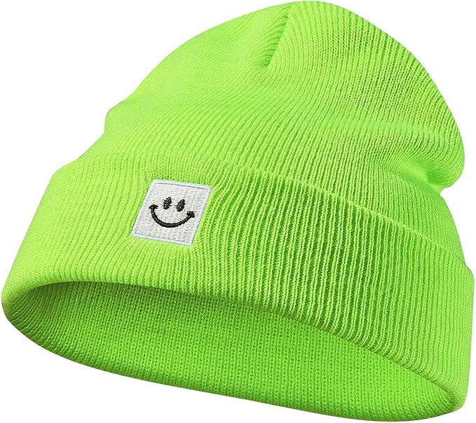 Baby Beanie Knit Ski Hat with Cute Face - Image 2