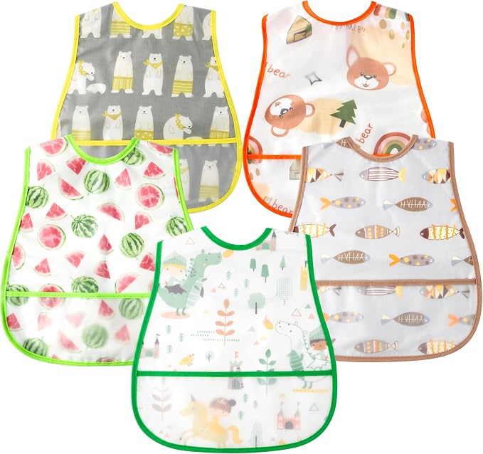 R HORSE 5Pcs Baby Feeding Bibs by RHORSE