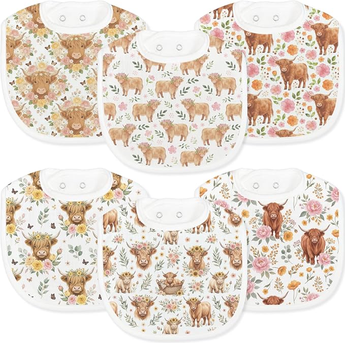 Baby Bibs for Baby Boys Girls 6-Pack by Unknown
