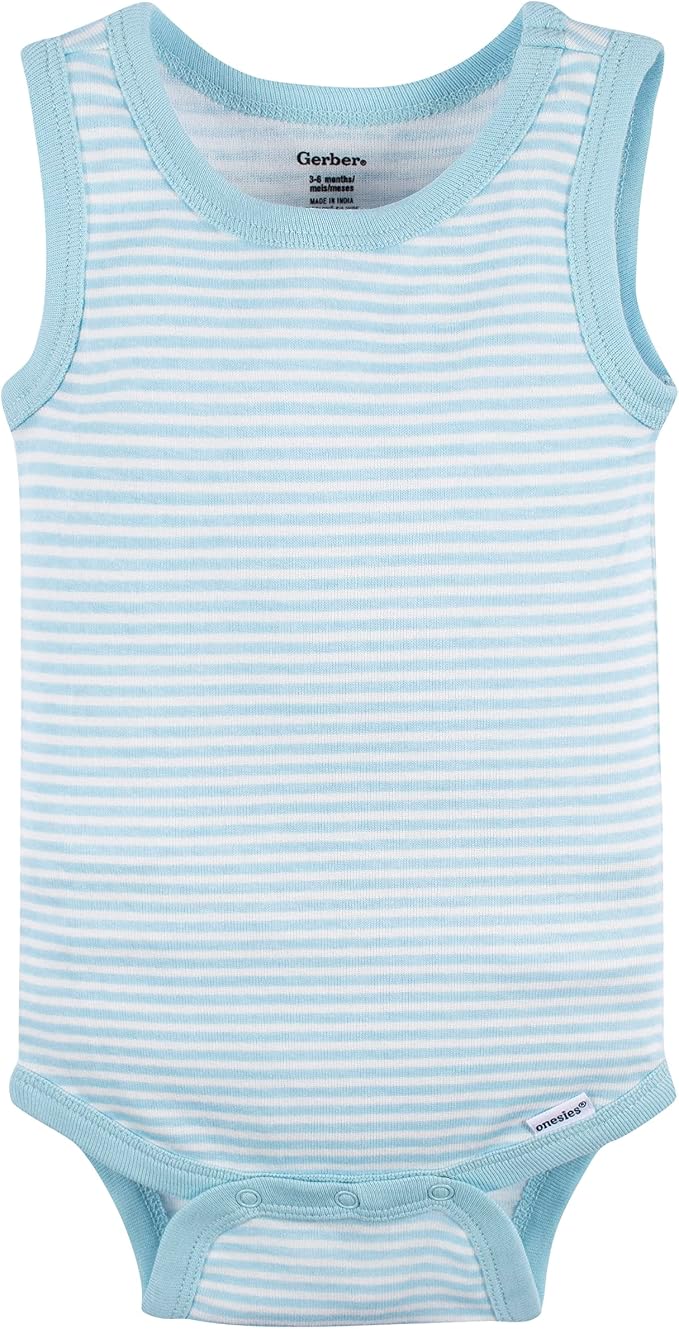 Gerber Baby Boys Multi-Pack Sleeveless Onesies Bodysuit - Image 4