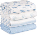 Muslin Swaddle Blankets for Newborn, Cotton Receiving Blanket | 4 Pack 100% by CivaruaKids