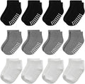 Baby Non-Slip Ankle Socks 12 Pack Soft Cotton by JAKIDAR