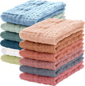 Lovely Care 12 Pack Muslin Burp Cloths 100% Cotton Muslin Cloths Large by Lovely+Care