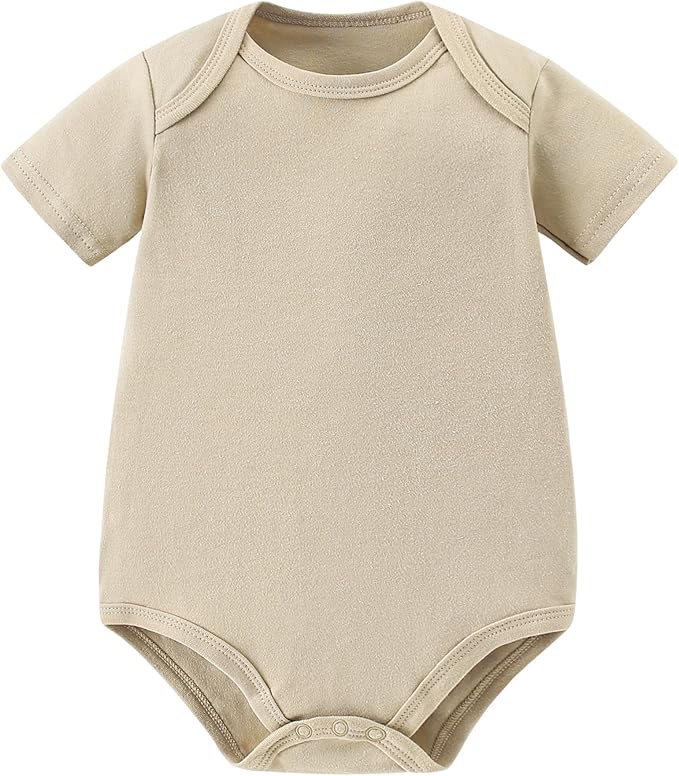 AIWUHE Unisex-Baby Short Sleeve Bodysuits Cotton One-piece Boy Girl Summer by AIWUHE