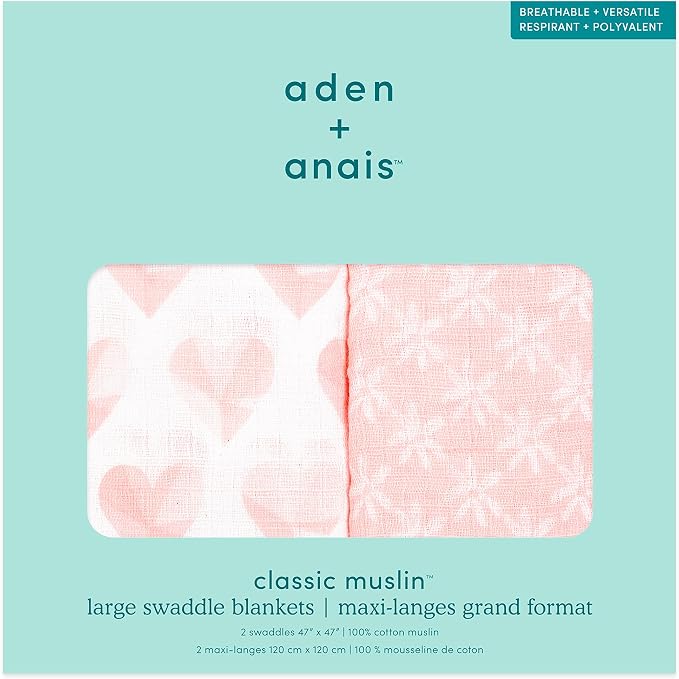 aden + anais Swaddle Blanket, Boutique Muslin Blankets - Image 3