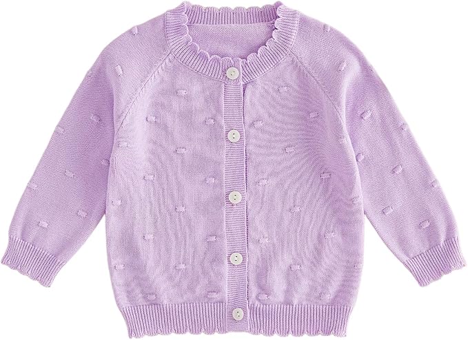 BULINGNA Toddler Baby Girl Cardigan Sweater Long Sleeve Button Down Knit by BULINGNA