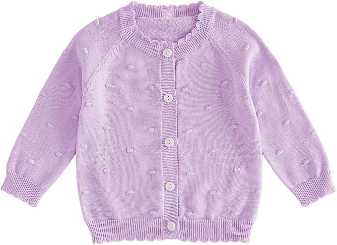 BULINGNA Toddler Baby Girl Cardigan Sweater Long Sleeve Button Down Knit by BULINGNA