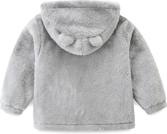 Newborn Infant Baby Boys Girls Cartoon Fleece Hooded Jacket Coat - Image 2