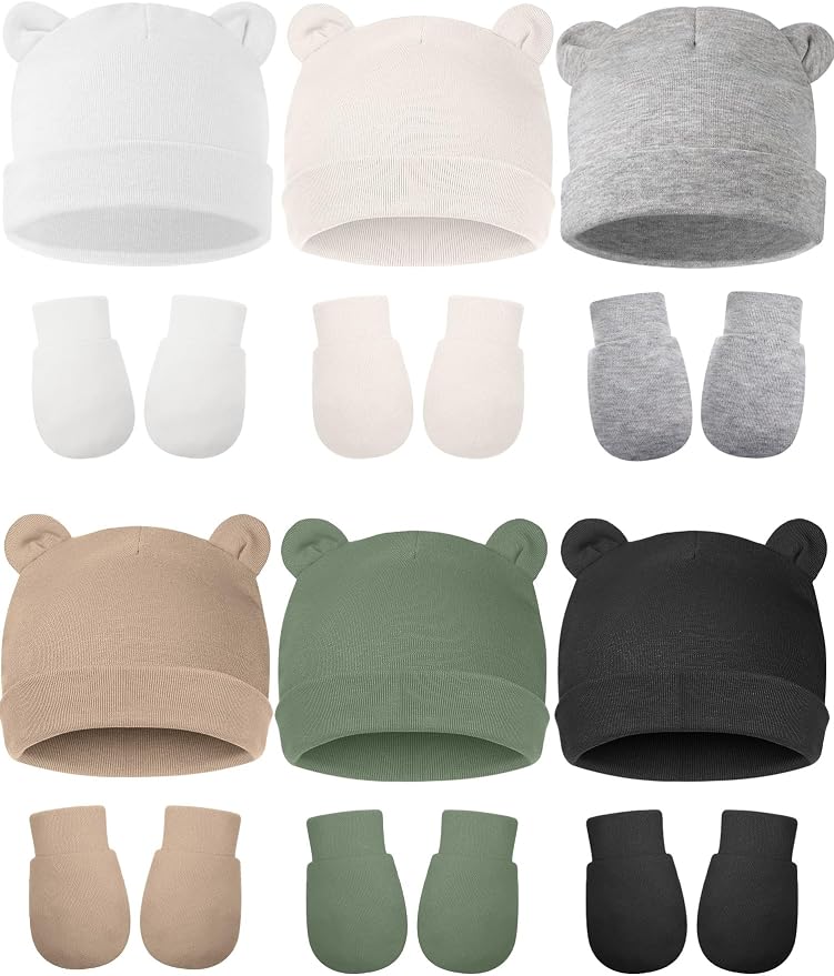 Geyoga 12 Pcs Baby Hat | Newborn Hats Mittens by Frienda