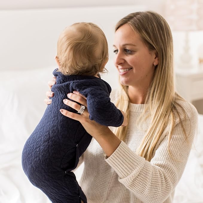Burt's Bees Baby Long Sleeve Quilted Wrap-Front Jumpsuit, 100% Organic Cotton - Image 4