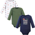 Hudson Baby baby-boys Cotton Long-sleeve Bodysuits 3-pack by HudsonBaby