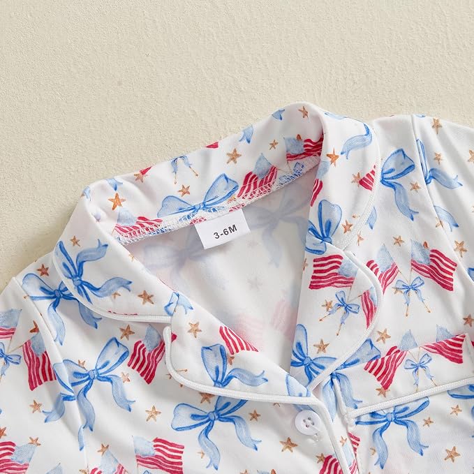 Balaflyie Newborn Summer Pajamas Baby Boy Girl Button Down Romper Cute Infant - Image 4