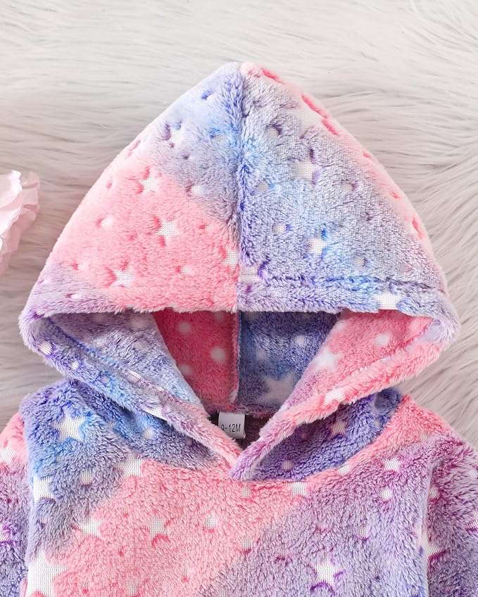 Jecson Toddler Girl Clothes Baby Girl Fleece Hoodie Outfits Thick Thermal - Image 5