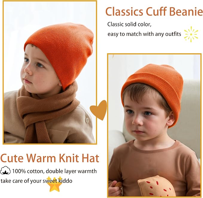 vidsel 100% Cotton Toddler Beanie Hats - Image 4