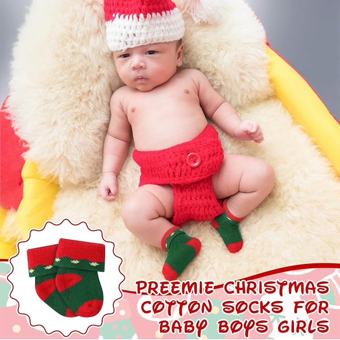 Twistover 10 Pairs Preemie Cotton Turn Cuff Socks - Image 6
