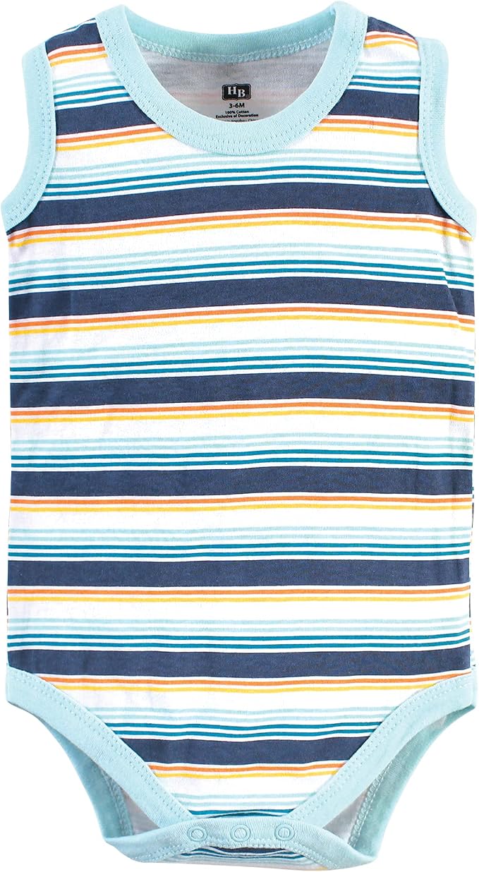 Hudson Baby Unisex Baby Cotton Sleeveless Bodysuits - Image 4