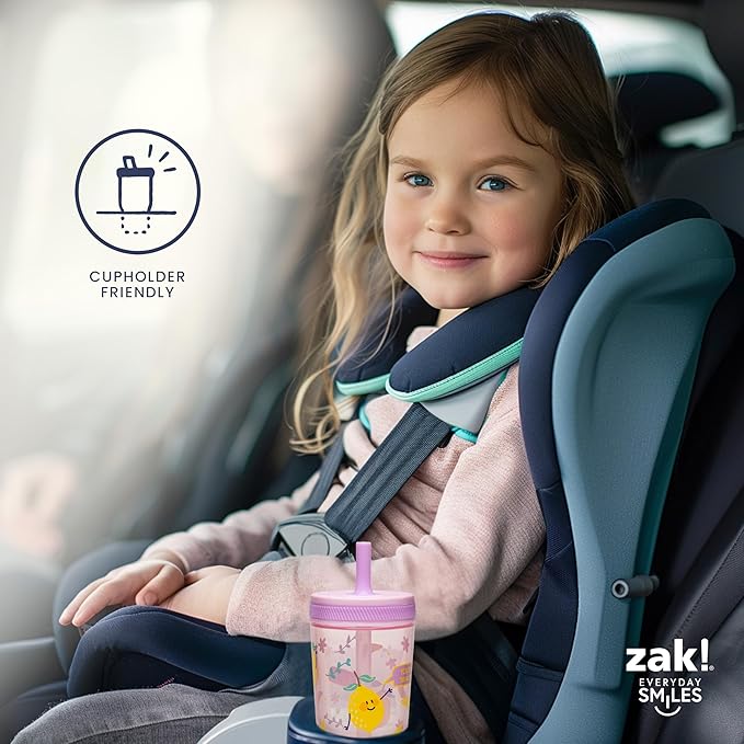 Zak Designs Disney Princess Kelso Toddler Cups For Travel or Home, 15oz 2-Pack Plastic Sippy Cups, Leak-Proof For Kids (Ariel, Aurora, Belle, Cinderella, Jasmine, Mulan, Rapunzel, Tiana)