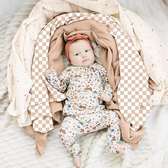 Konssy 3-Pack Muslin Baby Swaddle Blankets, 47 x 47 in Receiving Blankets | - Image 2