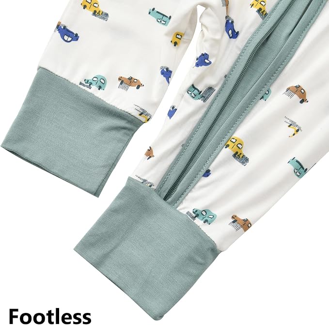 Aablexema Baby Short Sleeve Footless Pjs Zipper Romper 3-Pack | Soft Breathable - Image 6