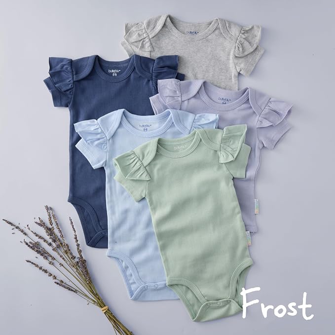 Butterblu Rory 10-Pack Short Sleeve Ruffle Bodysuits 100% Cotton | GOTS - Image 4