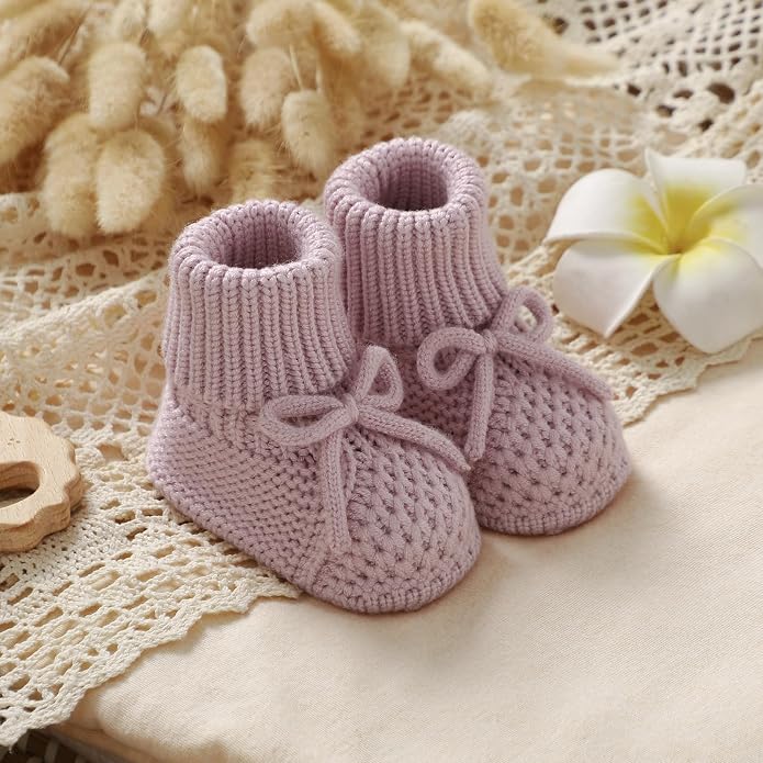 Newborn Shoes Knitted Baby Booties Infant Boys Girls First Walkers | Handmade - Image 4