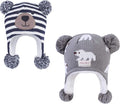 LANGZHEN Toddler Kids Infant Winter Hat,Earflap Knit Warm Cap Fleece Lined Beanie for Baby Boys Girls