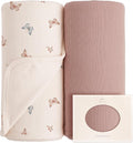 Konssy 2 Pack Ribbed Knit Swaddle Blankets by Konssy
