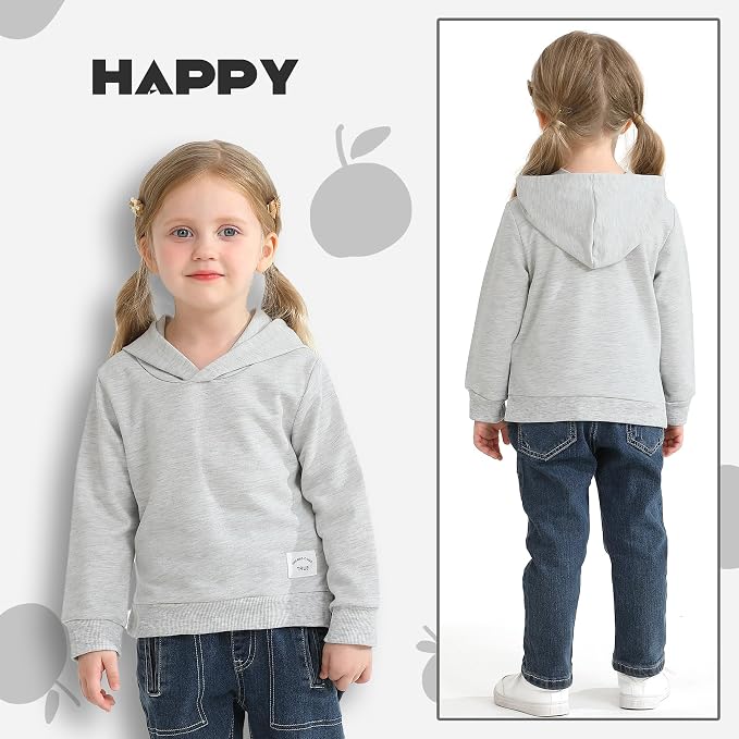 Happy Town Toddler Baby Boy Girl Sweatshirt Hoodie Pullover Fall Outfits Solid - Image 4