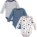 Hudson Baby baby-boys Cotton Long-sleeve Bodysuits 3-pack by HudsonBaby