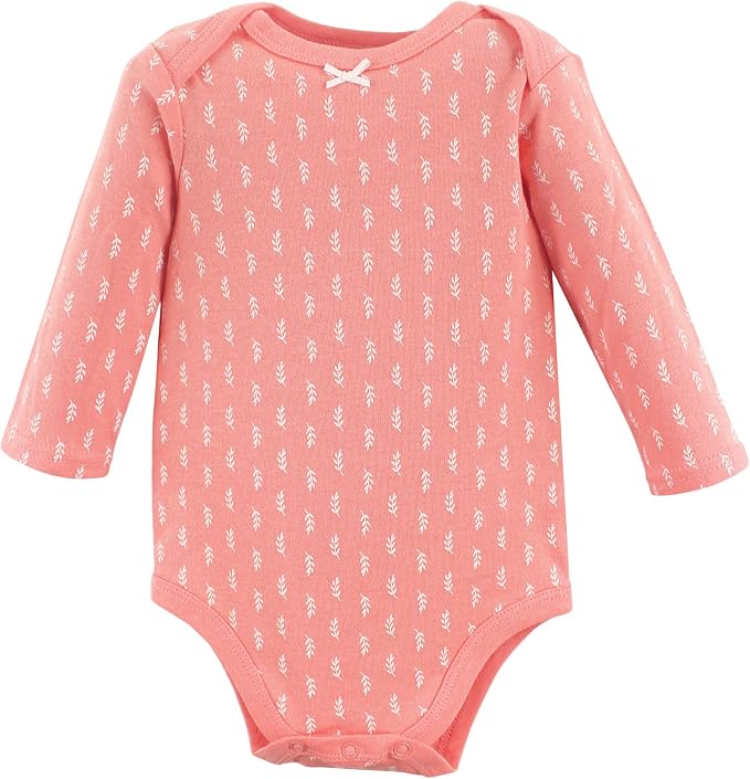 Hudson Baby Baby Girls' Cotton Long-sleeve Bodysuits 3-pack - Image 4