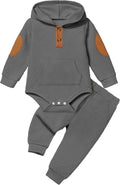 Fommy Baby Boy Clothes Colorblocked Long Sleeve Hoodie + Long Pants 2PCS Fall by Fommy