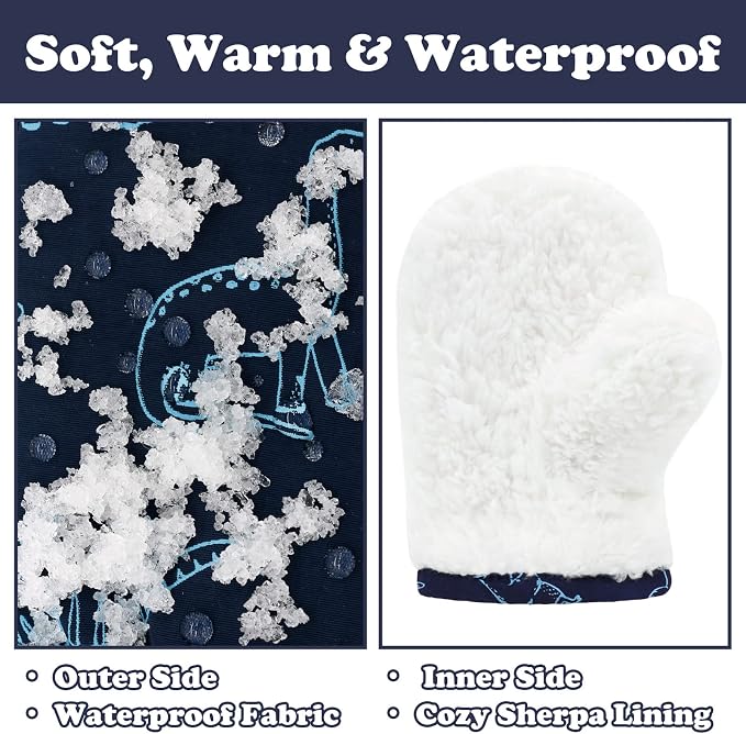 Sarfel Toddler Mittens Waterproof Toddler Gloves Baby Winter Mittens Toddler - Image 5