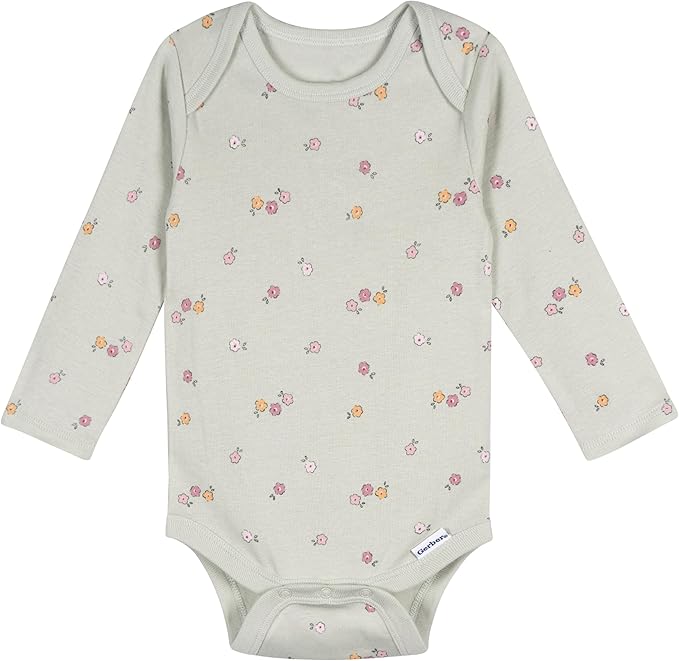 Gerber Baby Girls' 6-pack Long-sleeve Onesies Bodysuits - Image 4