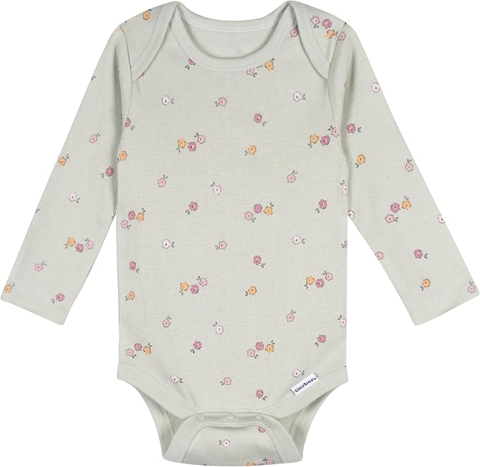 Gerber Baby Girls' 6-pack Long-sleeve Onesies Bodysuits - Image 4