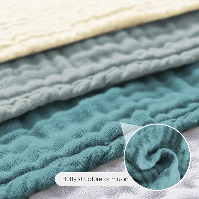 Baby Washcloths -100% Cotton Muslin Soft Baby Bath Wash Cloths and Absorbent - Image 5