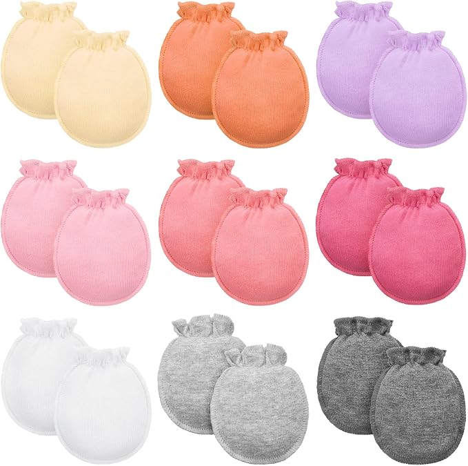 Syhood 9 Pairs Newborn Infant Mittens 0-6 Months by Syhood