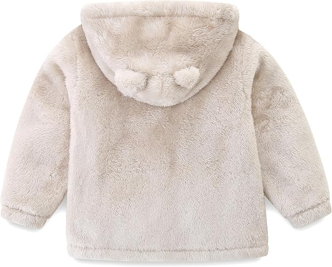 Newborn Infant Baby Boys Girls Cartoon Fleece Hooded Jacket Coat - Image 3