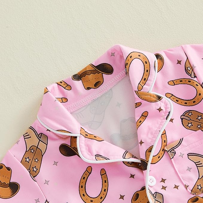 Kuriozud Baby Girl Boy Romper Pajamas Onesie Short Sleeve Button Down Pjs - Image 7