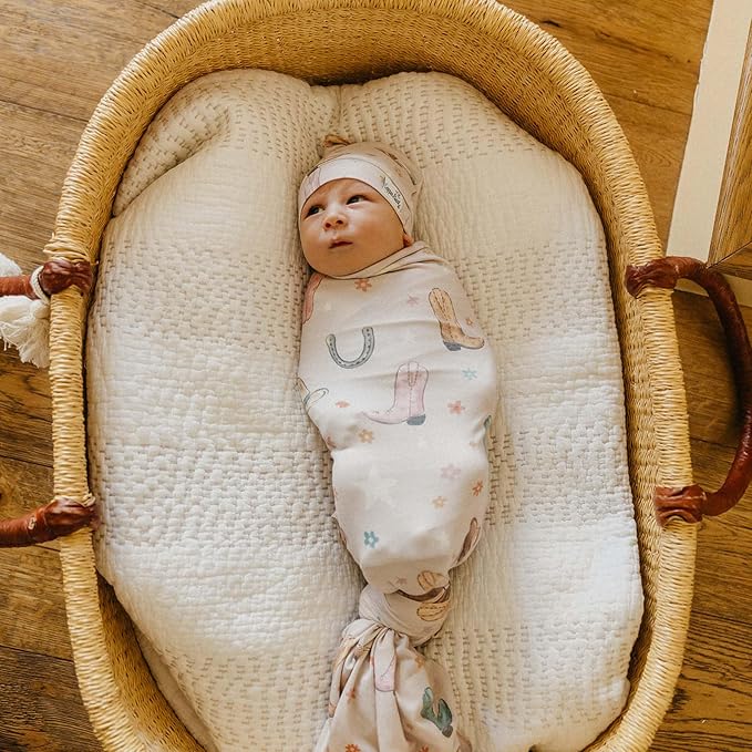 Copper Pearl Swaddle Blankets for Newborns | Soft Stretchy Receiving Blankets - Image 3