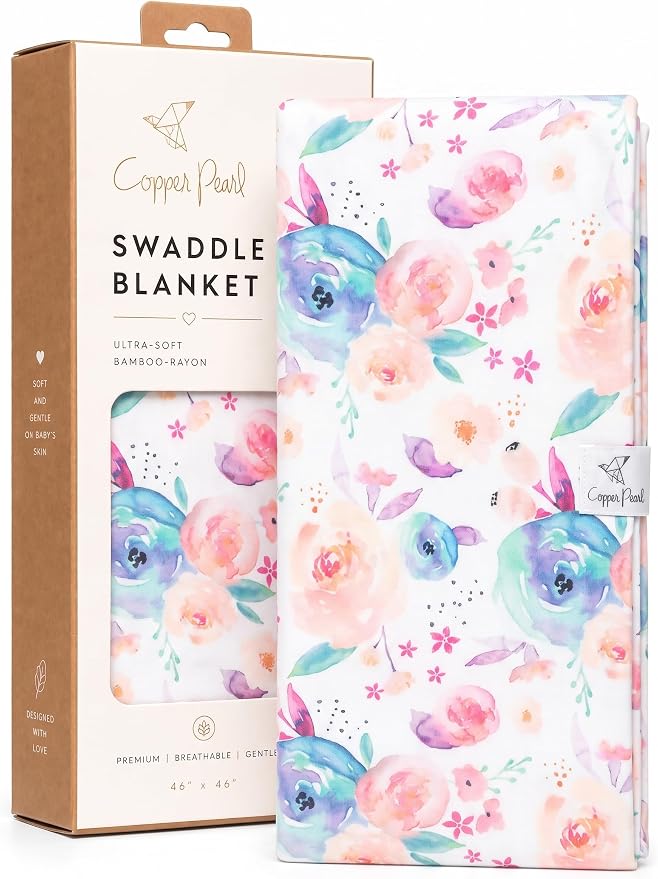 Copper Pearl Swaddle Blankets for Newborns | Soft Stretchy Receiving Blankets by CopperPearl