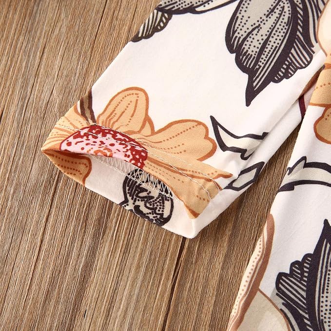 Newborn Baby Girl Floral Sleep Gown Headband Sleepwear Outfit - Image 3