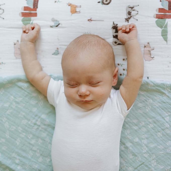 Little Unicorn Premium Cotton Swaddle Baby Blanket | Breathable Fabric | - Image 8