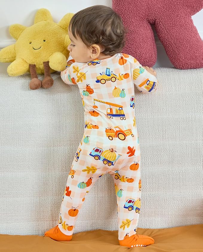 babee Reshinee Bamboo Viscose Baby Footie Pajama, Zipper Sleeper Boys Girls | - Image 8