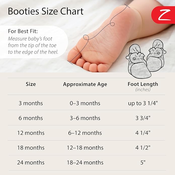 Zutano Unisex Organic Cotton Baby Booties, Stay-On and Non-Slip, Newborn to - Image 5