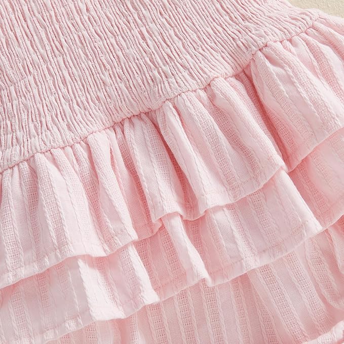 Newborn Baby Girl Summer Clothes Plaid Ruffle Bodysuits Onesie Infant Girl - Image 5