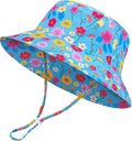 Baby Sun Hat Kids Summer Sun Protection Toddler Bucket Hat Wide Brim Adjustable by HONGTEYA