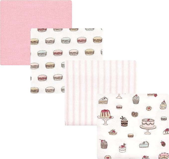 Hudson Baby Unisex Baby Cotton Flannel Receiving Blankets, Sweet Bakery by HudsonBaby