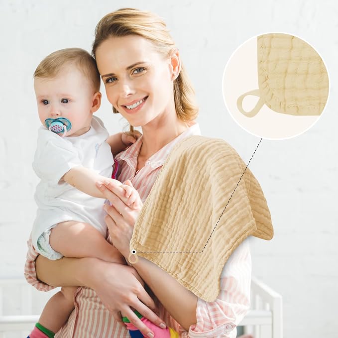 12 Pack Muslin Burp Cloths - Image 6